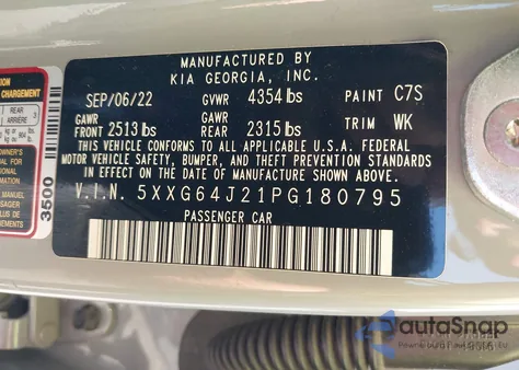 2023 Kia K5 Gt-Line from USA, damaged, VIN 5XXG64J21PG180795